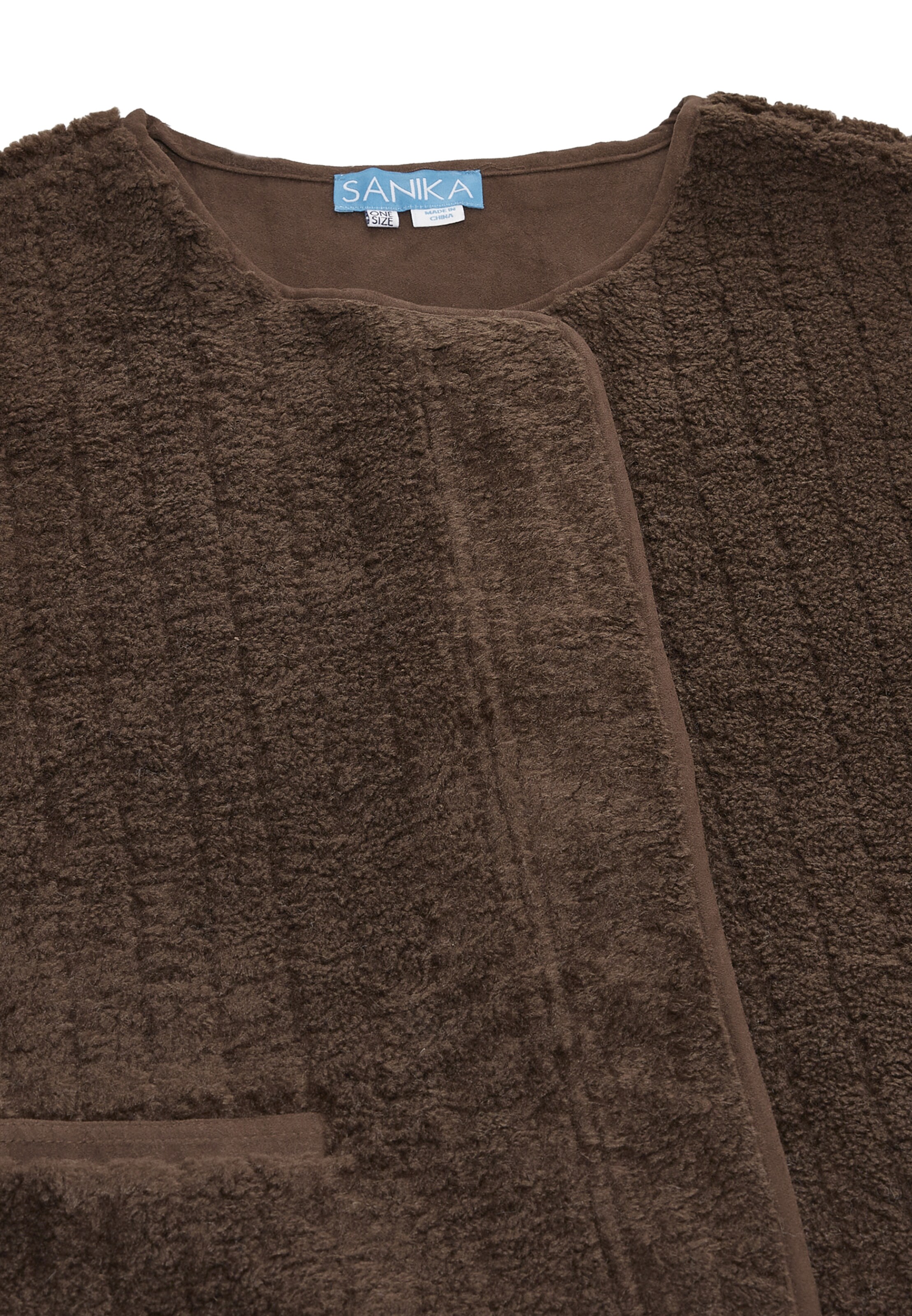 SANIKA Strikvest i brun