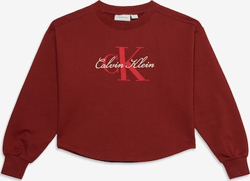 Calvin Klein Jeans Mikina – hnědá: přední strana