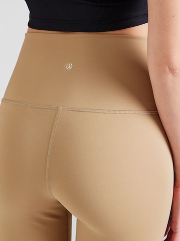 Moonchild Yoga Wear Skinny Športne hlače 'Lunar' | bež barva