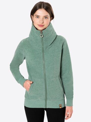 Fli Papigu Sweat jacket 'Beast Mode' in Green: front