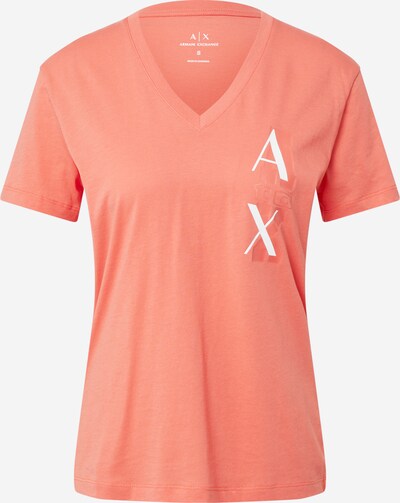 Tricou ARMANI EXCHANGE pe roșu orange / alb, Vizualizare produs