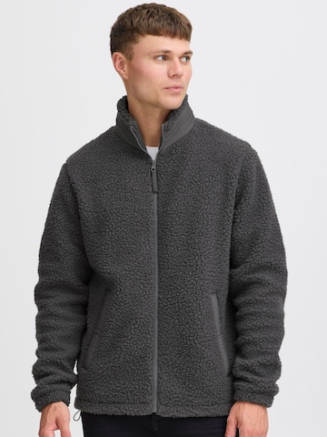 BLEND Fleece jas 'BHLAURSUS' in Grijs: voorkant