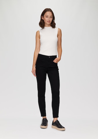 s.Oliver Slim fit Trousers in Black: front