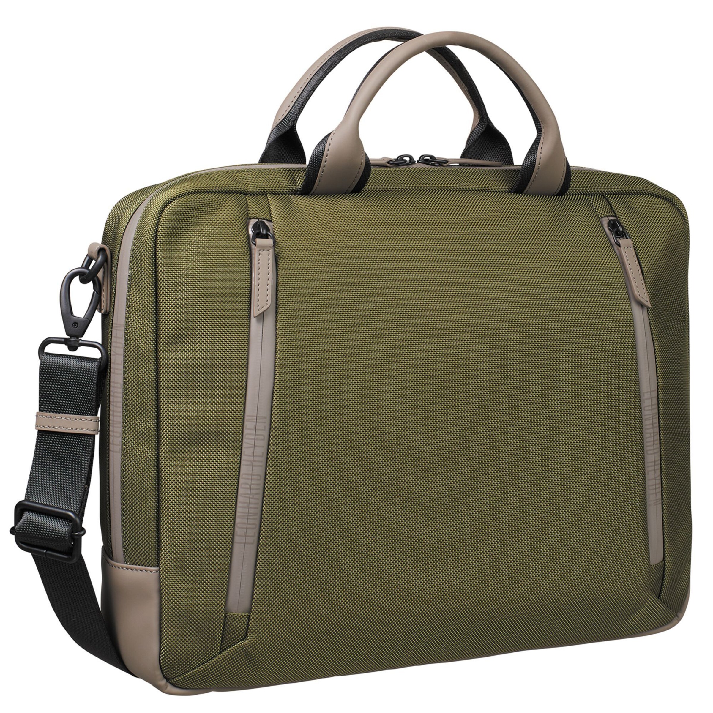 LEONHARD HEYDEN Document bag 'Helsinki' in Green: front