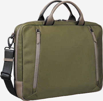 LEONHARD HEYDEN Document Bag 'Helsinki' in Green: front