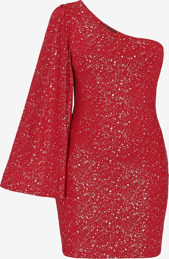 Kokteilinė suknelė iš faina, spalva – burgundiško vyno spalva / sidabrinė, Prekių apžvalga