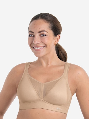 ANITA Bustier BH 'Air Control Delta Pad Sport' in Beige: voorkant