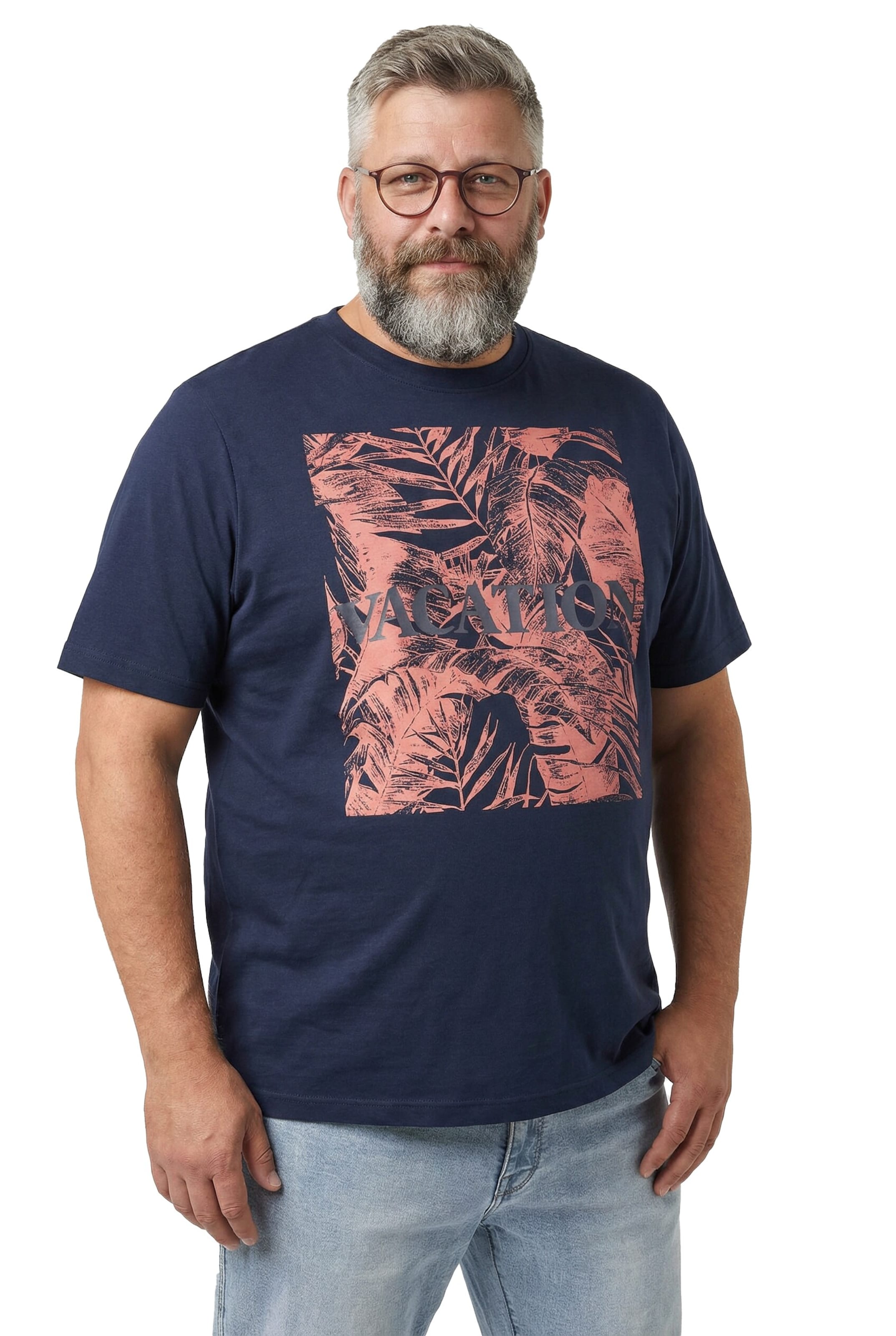 Men Plus Shirt in Blue: front