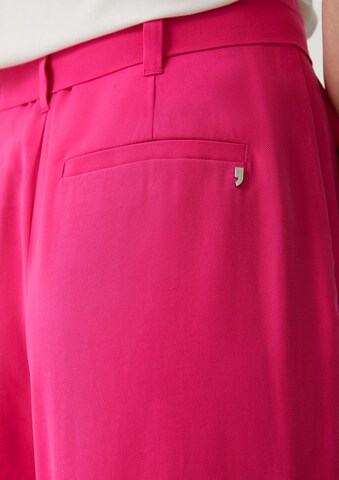 COMMA Wide leg Trousers with creases in Pink