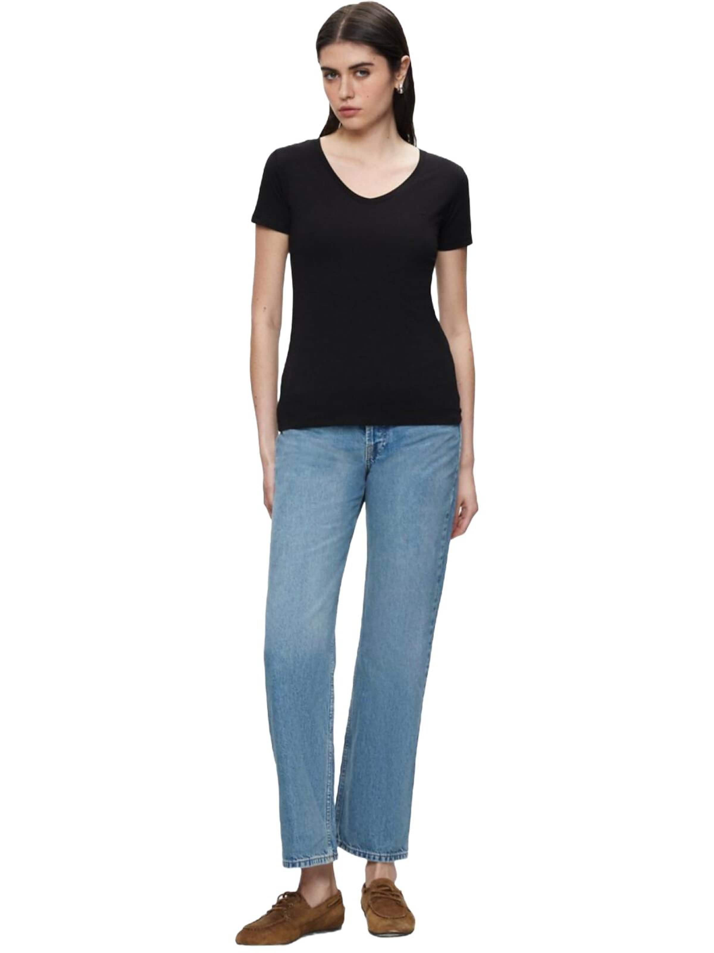 Maglietta 'LTB Jeans Damen-T-Shirt mit V-Ausschnitt' di LTB Jeans in nero