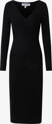 EDITED Knitted dress 'Poppy' in Black: front