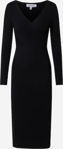 EDITEDPletena haljina 'Poppy' - crna boja: prednji dio
