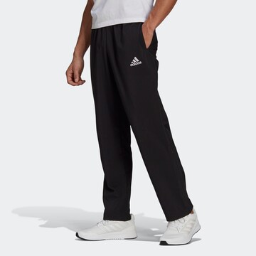 Regular Pantaloni sport 'Aeroready Essentials Stanford' de la ADIDAS SPORTSWEAR pe negru: față