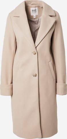 River Island Between-Seasons Coat in Beige: front