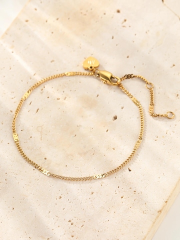 Hey Happiness Bracelet 'Dainty Flattened Chain' in Gold