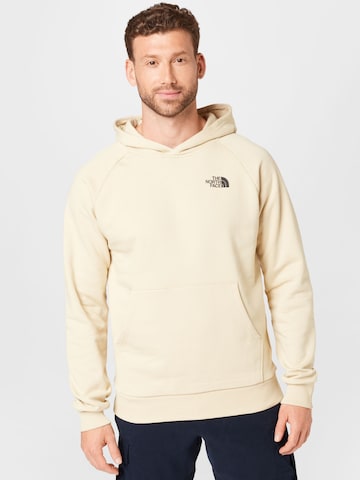 THE NORTH FACE Regular fit Sweatshirt 'Red Box' in Beige: voorkant