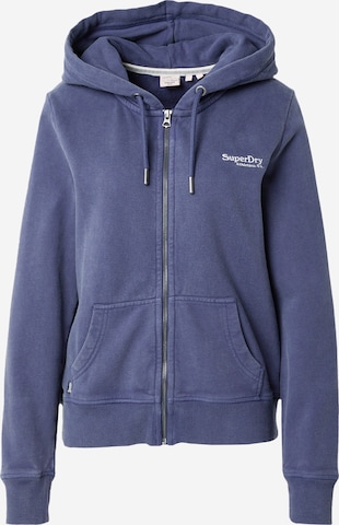 Superdry Sweatjacke 'Essential' in Blau: Vorderseite