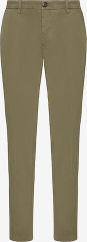 Pantaloni con piega frontale di Boggi Milano in verde: frontale