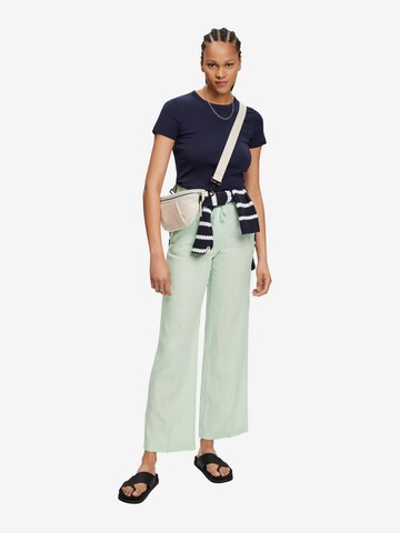 Wide Leg Pantalon à plis ESPRIT en vert