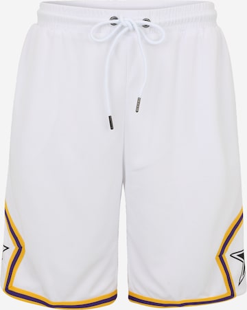 Starter Black LabelLoosefit Hlače 'Star' - bijela boja: prednji dio