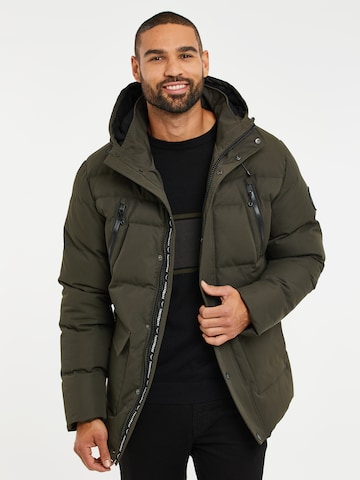 Threadbare Between-season jacket 'Jackton' in Green: front