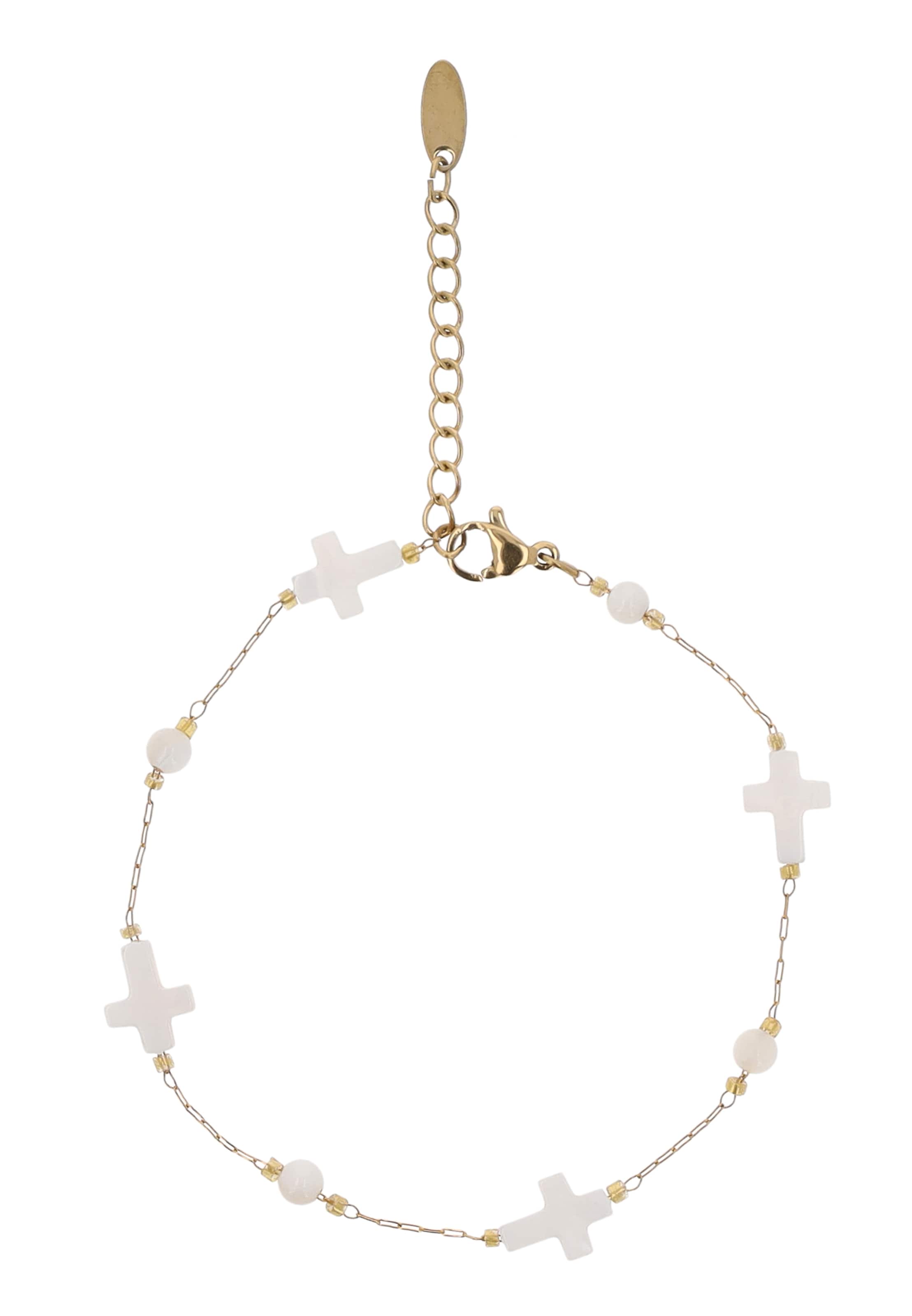 myMo ROCKS Armband in Weiß: Vorderseite