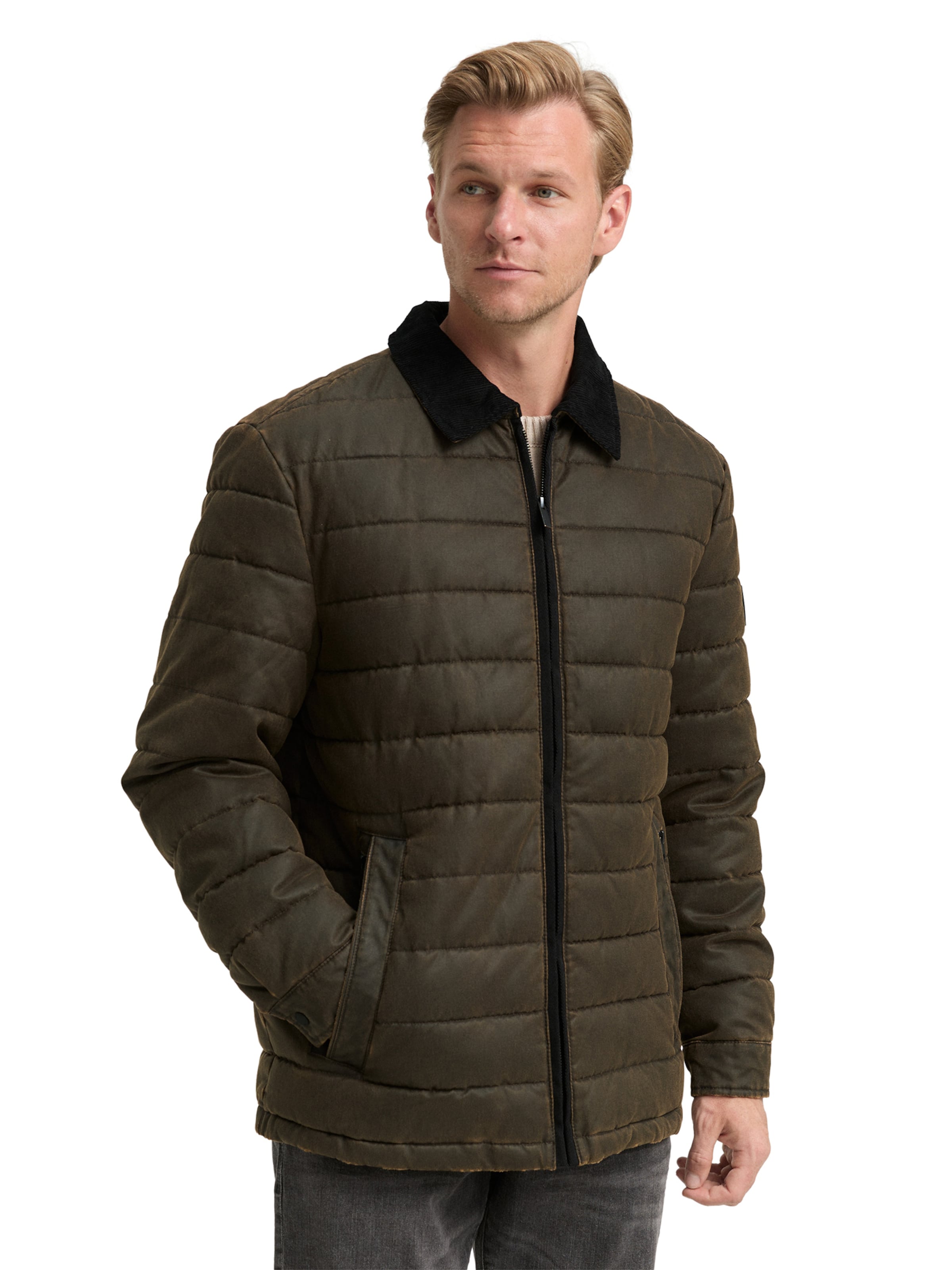TOM TAILOR Between-Season Jacket in Brown: front