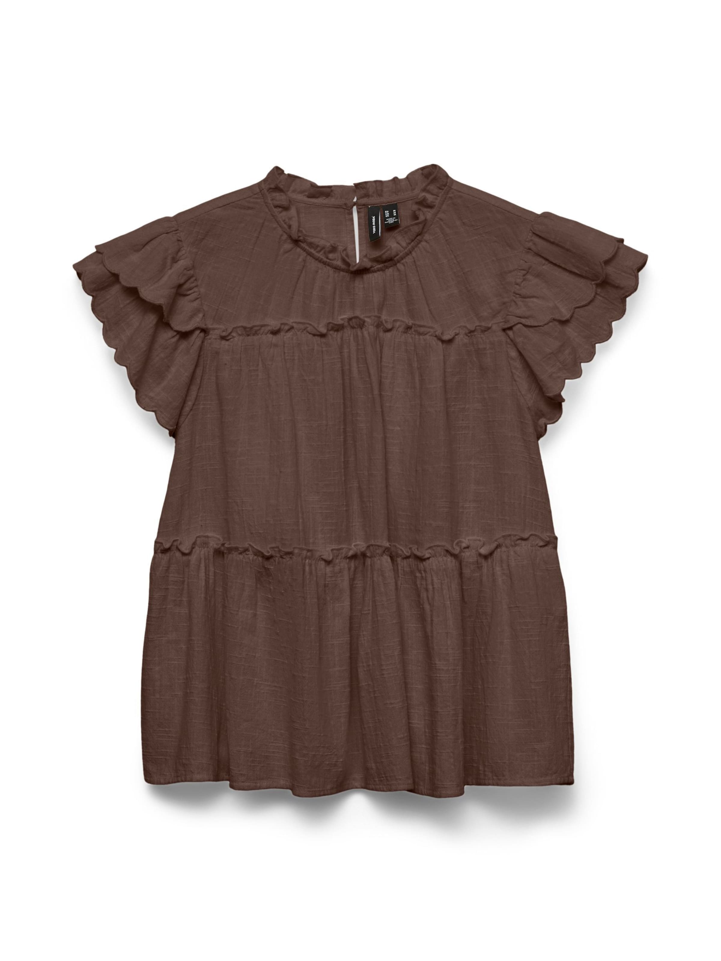 VERO MODA Blouse 'VMMIE' in Bruin: voorkant
