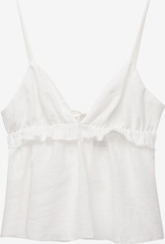 Pull&Bear Toppi värissä valkoinen: etupuoli