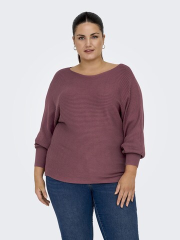 ONLY Carmakoma Trui 'CARNEW ADALINE' in Lila: voorkant