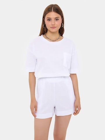 Hiccup - Calças de fato em branco: frente