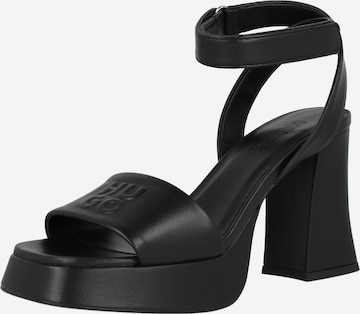 HUGO Red - Sandalias 'Vicky' en negro: frente