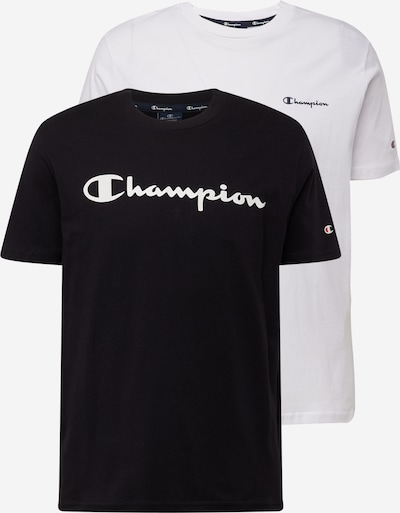 Champion Authentic Athletic Apparel T-Shirt en noir / blanc, Vue avec produit