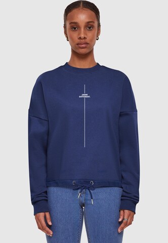 Sweat-shirt 'Think Different' Merchcode en bleu : devant