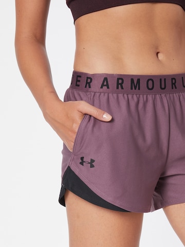UNDER ARMOUR Regular Workout Pants 'Play Up' in Purple