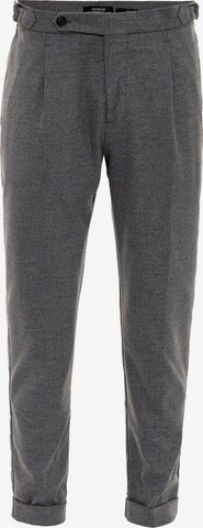 Slimfit Pantaloni con pieghe di Antioch in grigio: frontale