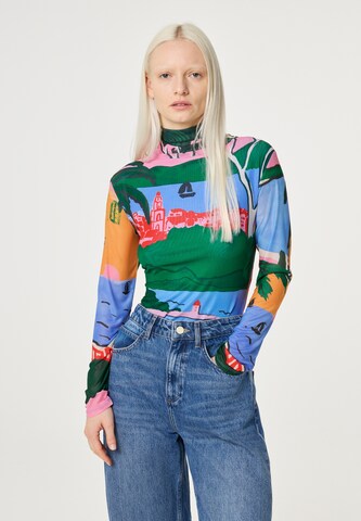 Haut Fabienne Chapot en bleu : devant