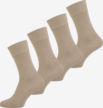 Chaussettes Nur Der en beige : devant