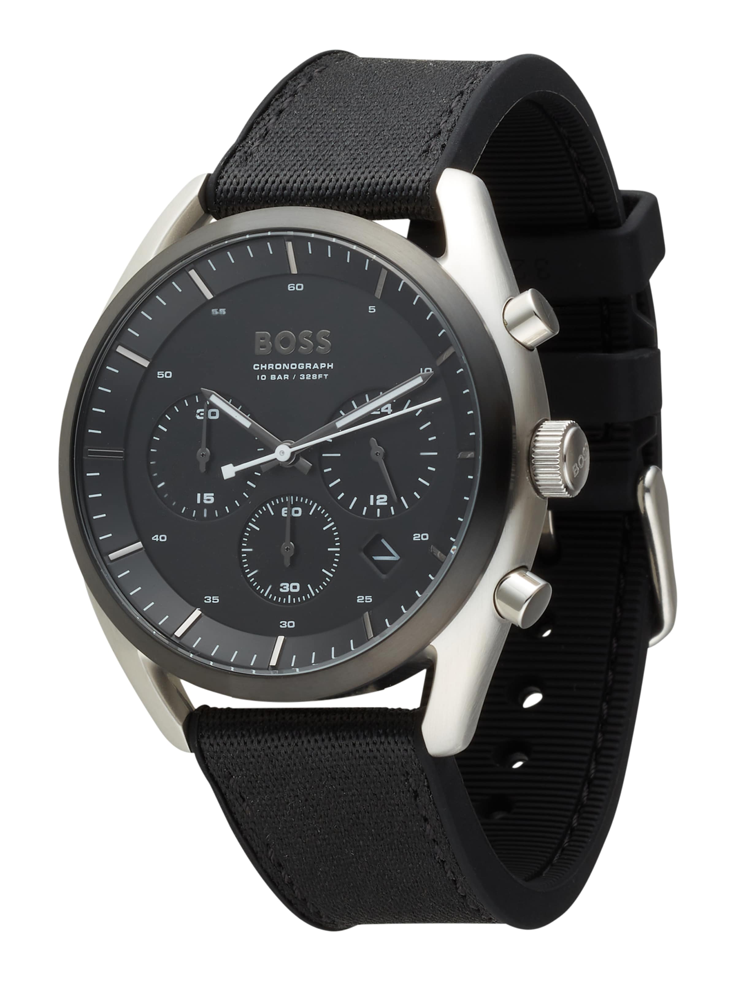 Ceas analogic 'TOP' de la BOSS pe negru: față