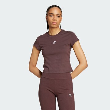 ADIDAS ORIGINALS Shirt 'Essentials' in Brown: front