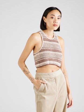 Cotton On Knitted Top in Beige: front