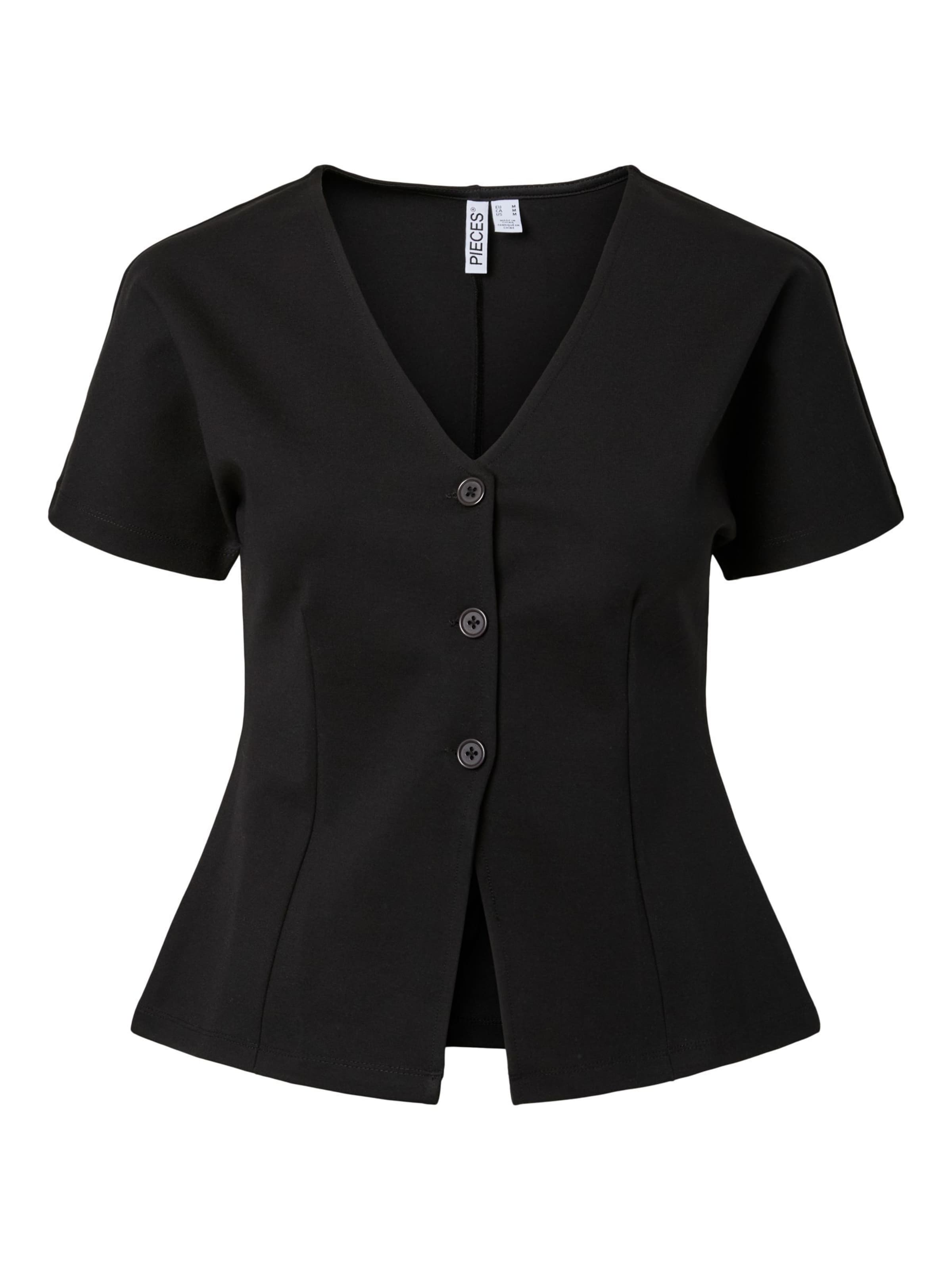 Cardigan 'PCGunhild' PIECES en noir : devant