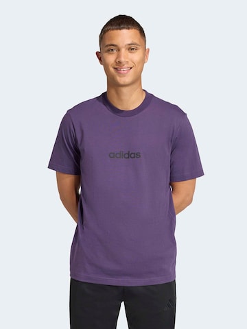 T-Shirt fonctionnel 'Essentials Linear' ADIDAS ORIGINALS en violet : devant