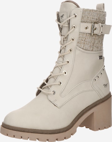 MUSTANG Botki sznurowane w kolorze beżowy: przód