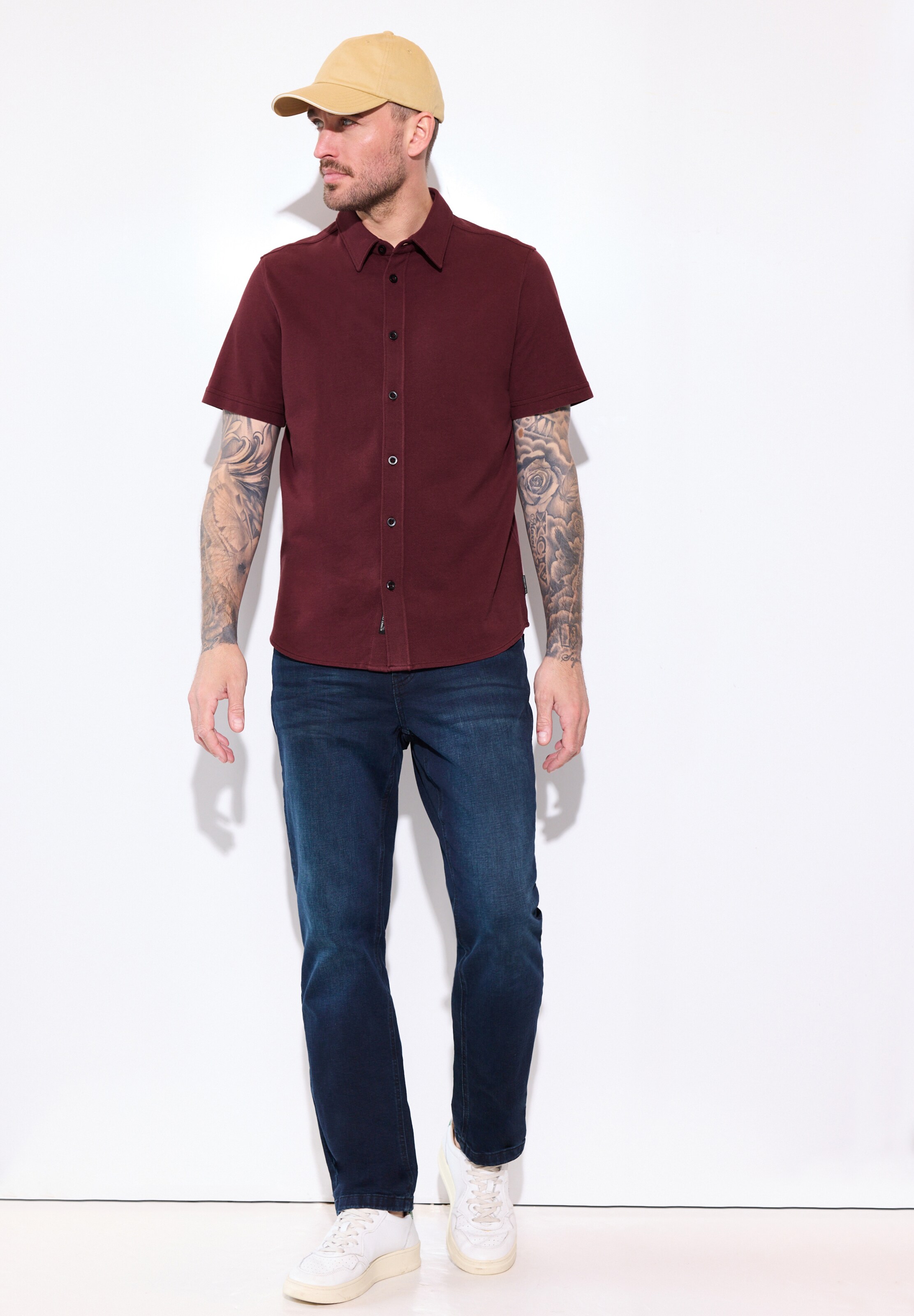 Street One MEN Comfort Fit Hemd in Rot