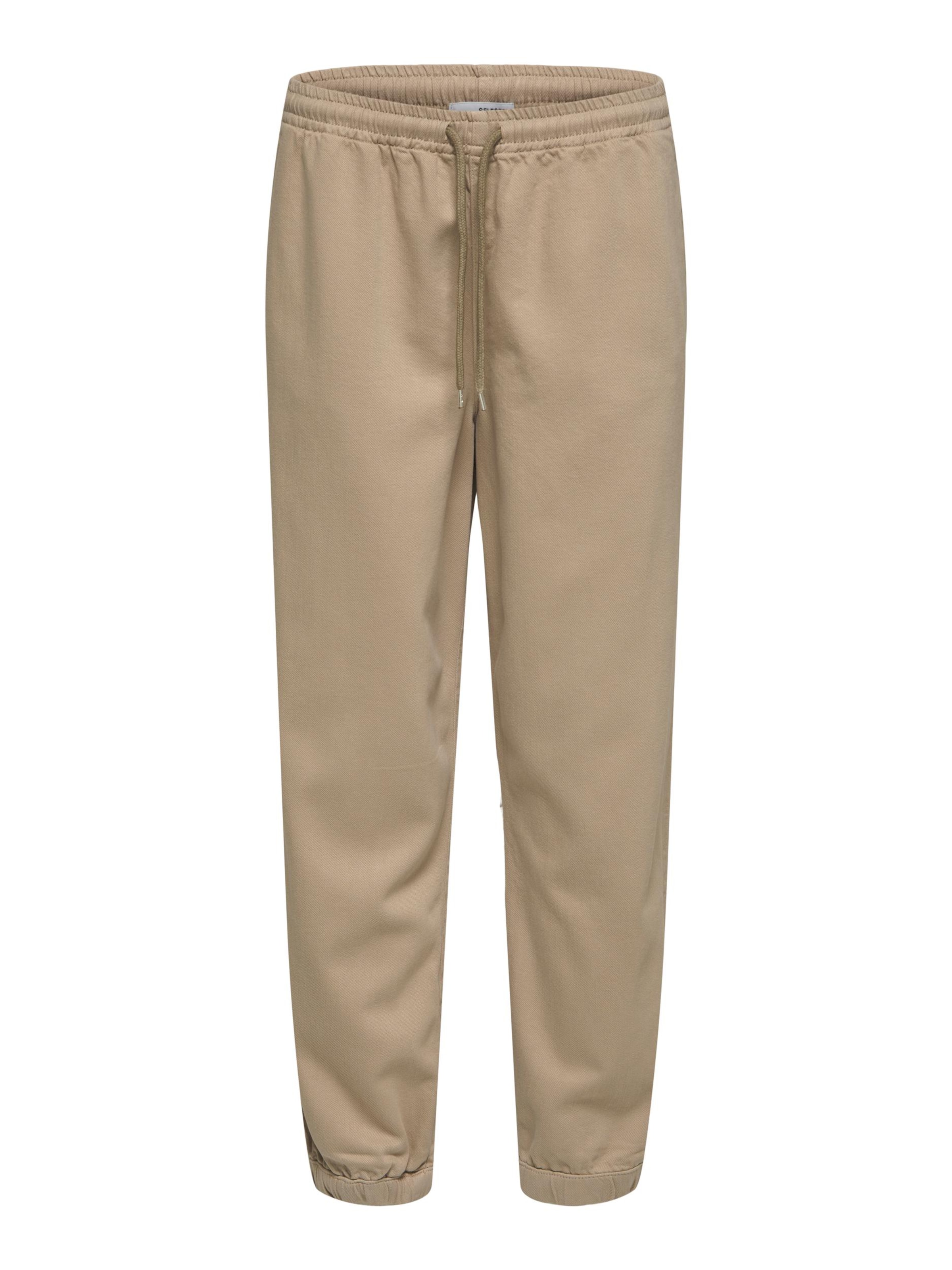 Effilé Pantalon 'Molly' SELECTED en beige : devant