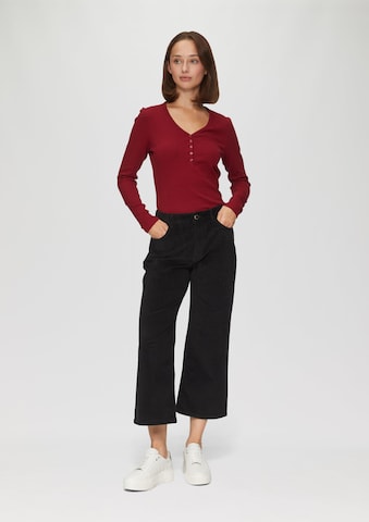 s.Oliver Wide Leg Hose in Schwarz