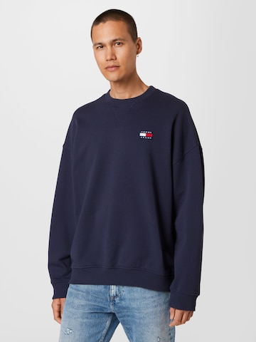 Sweat-shirt Tommy Jeans en bleu : devant