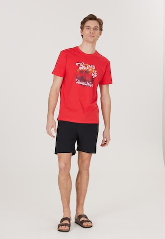 Cruz T-Shirt 'Beachlife' in Rot