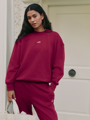 Sweat-shirt self. en rouge : devant